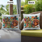 Give Thanks Bro Thanksgiving Pillow – Cool Turkey with Sunglasses Cushion – Indoor/Outdoor, 3 Sizes