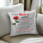 To My Mom – Heartfelt Decorative Pillow with Insert | Mother's Day Gift