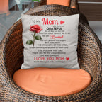 To My Mom – Heartfelt Decorative Pillow with Insert | Mother's Day Gift