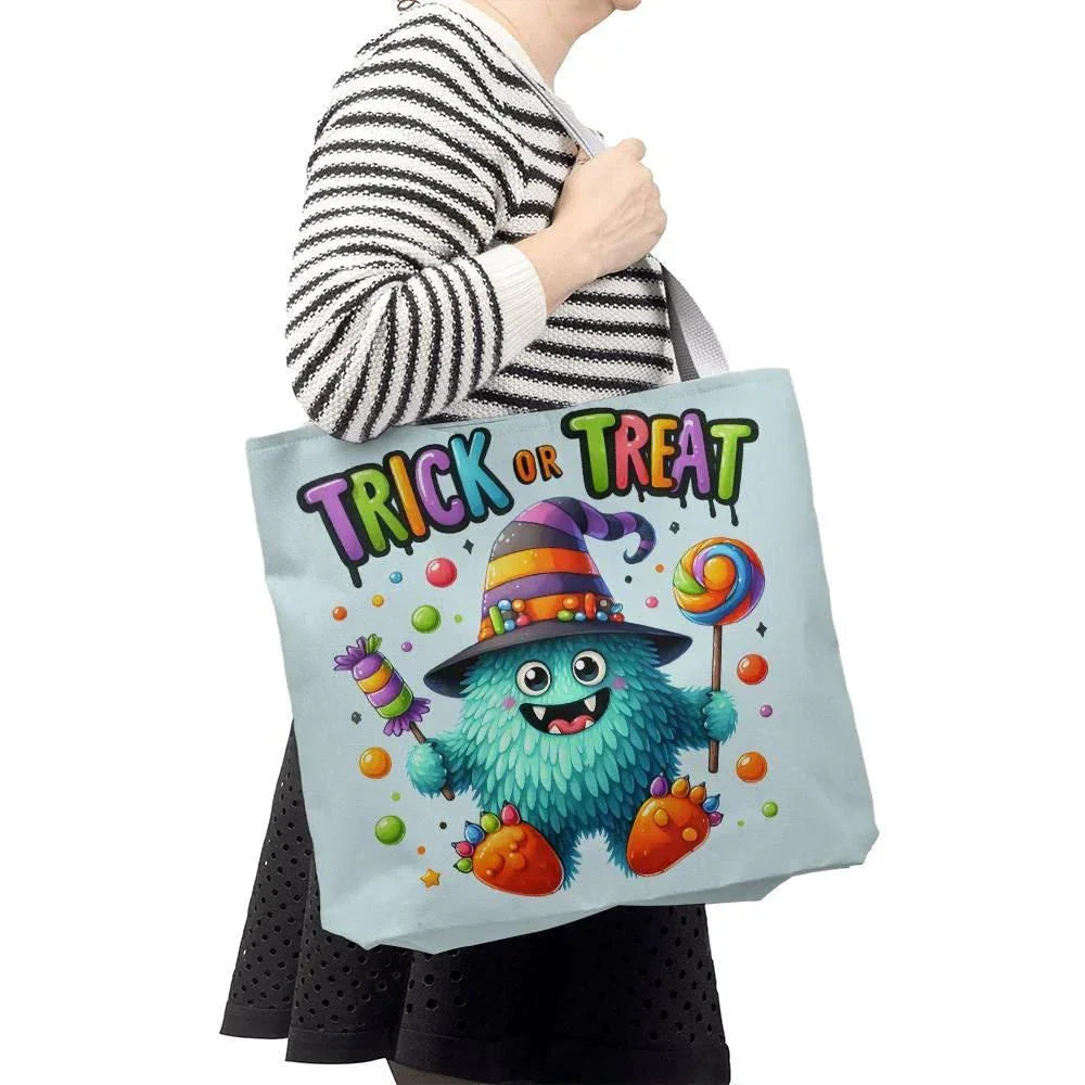 Trick or Treat Candy Monster Halloween Tote Bag