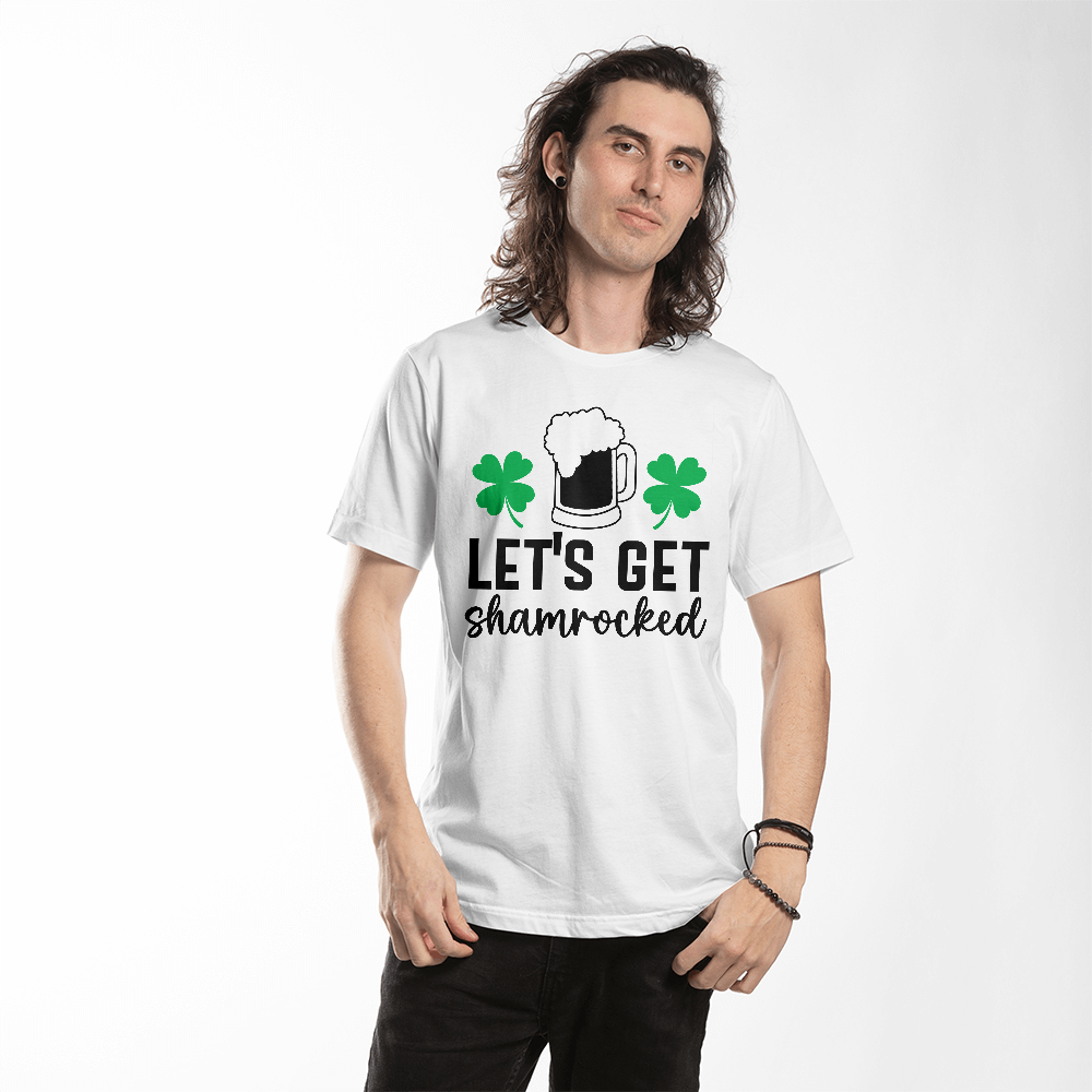Let's Get Shamrocked St. Patrick’s Day T-Shirt – Funny Irish Drinking Tee for Men & Women – Unisex Cotton Crew Neck - Mallard Moon Gift Shop