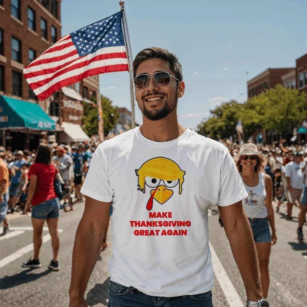 Funny Trump Turkey - Make Thanksgiving Great Again -Bella Jersey Tee Shirt