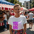 Inspirational Quote T-Shirt for Daughters,Women – You Are Enough, Brave & Loved – Motivational Unisex Tee