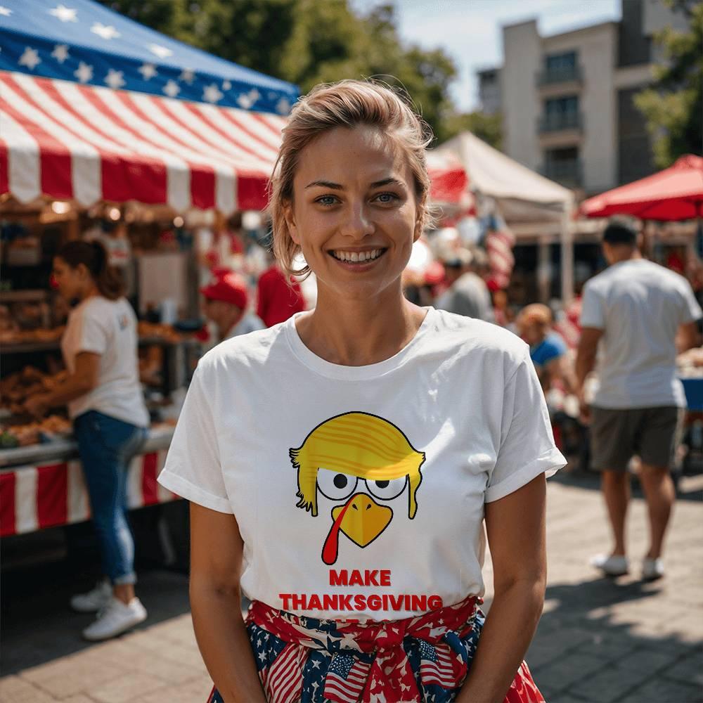 Funny Trump Turkey - Make Thanksgiving Great Again -Bella Jersey Tee Shirt - Mallard Moon Gift Shop