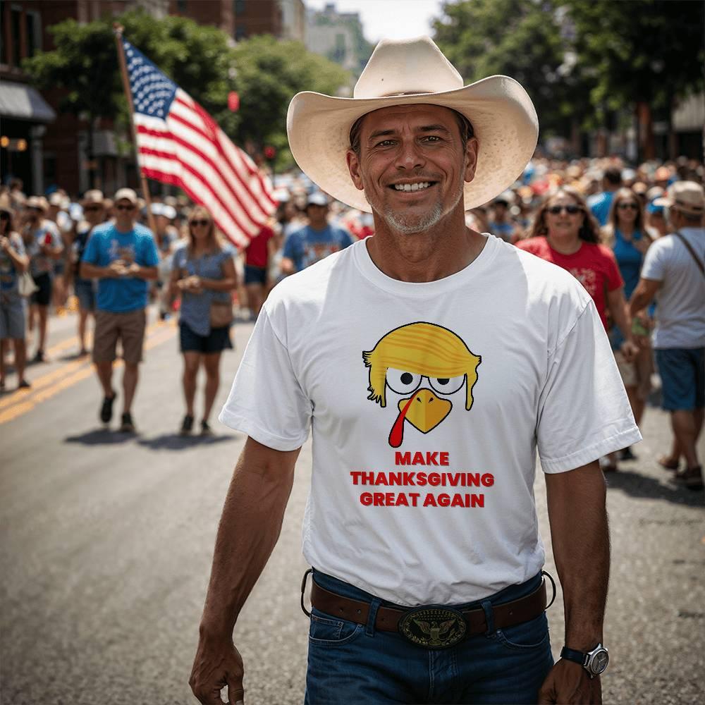 Funny Trump Turkey - Make Thanksgiving Great Again -Bella Jersey Tee Shirt - Mallard Moon Gift Shop