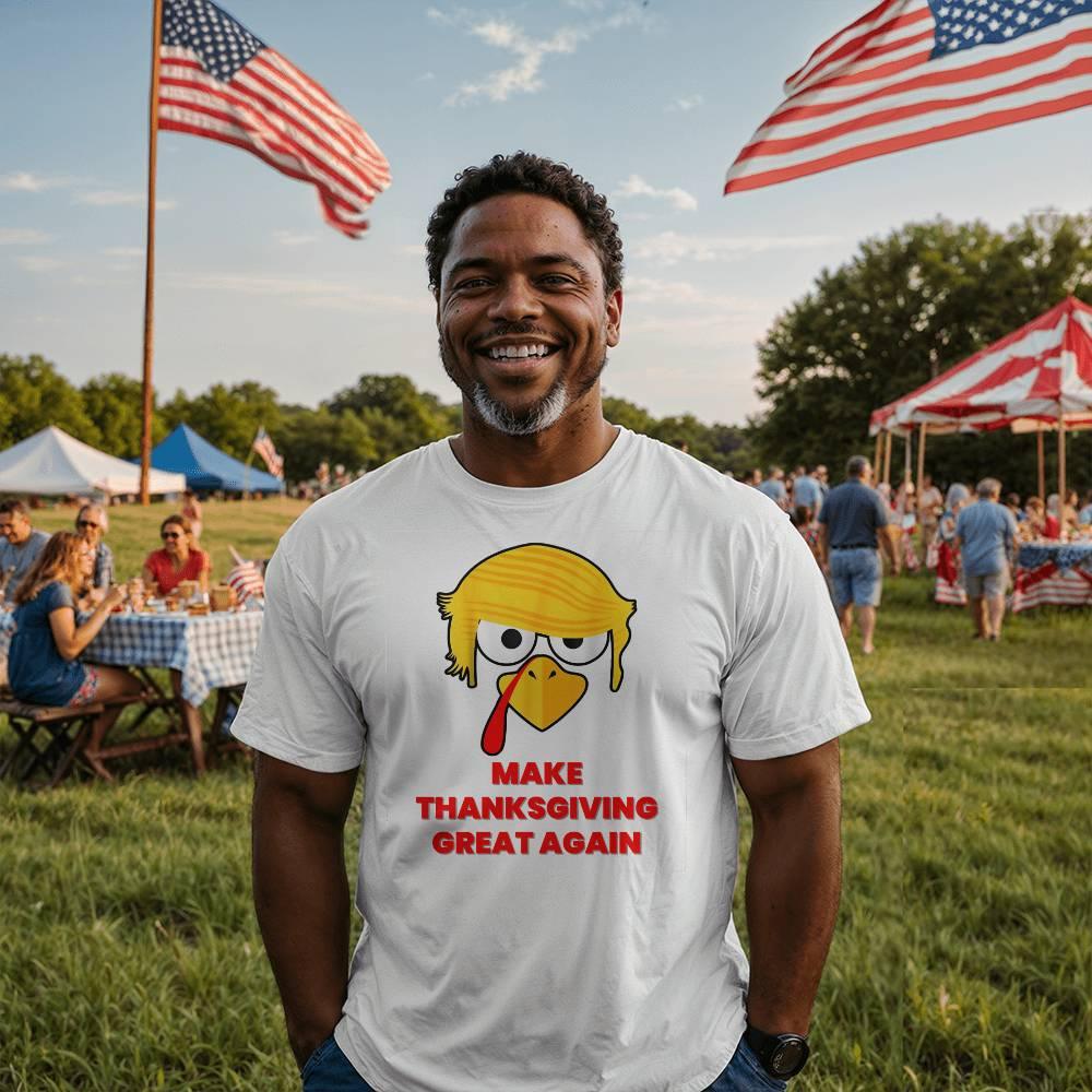 Funny Trump Turkey - Make Thanksgiving Great Again -Bella Jersey Tee Shirt - Mallard Moon Gift Shop
