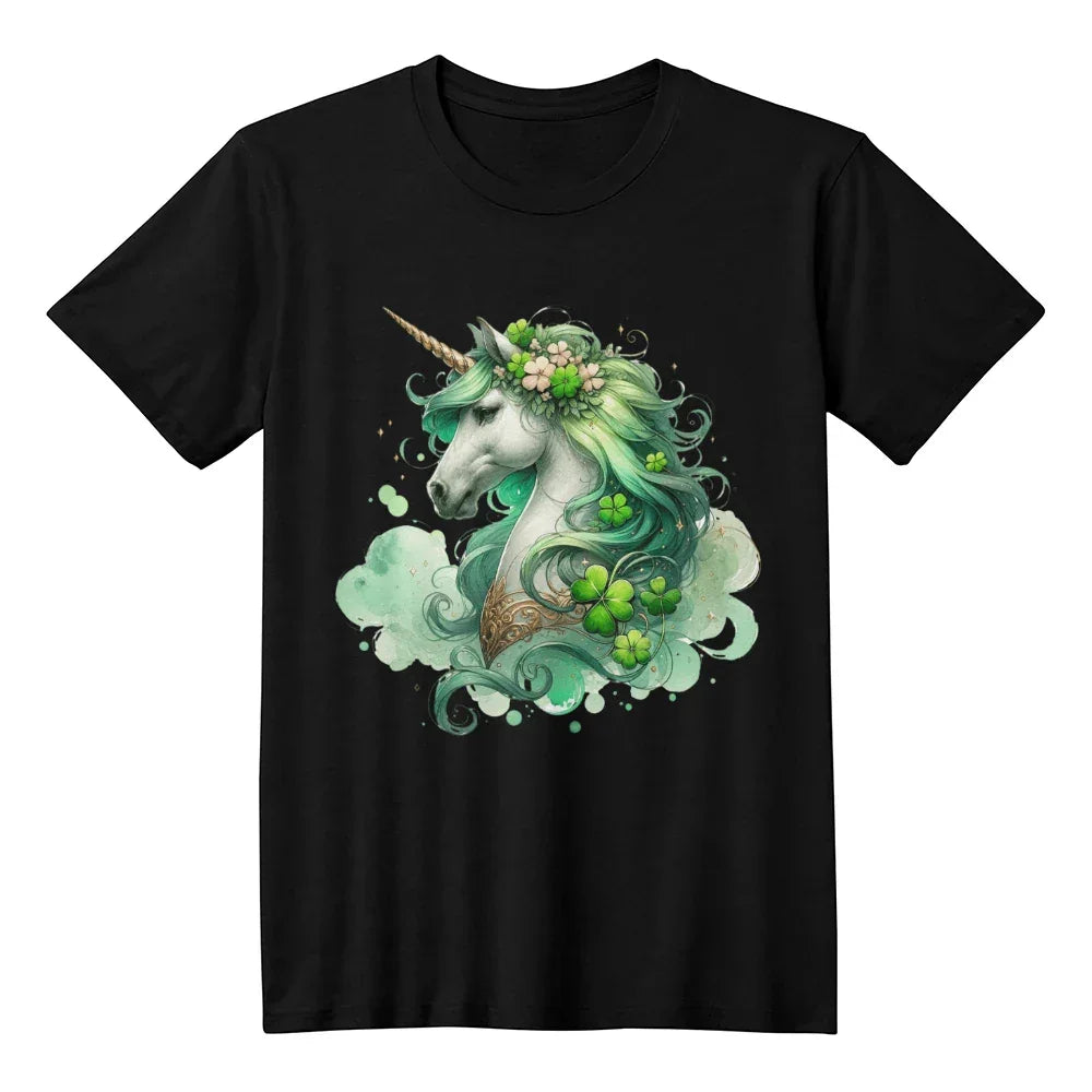 Magical Irish Unicorn St. Patrick's Day T-Shirt – Enchanting Lucky Charm Tee