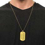 To My Firefighter Dad Engraved Dog Tag Necklace