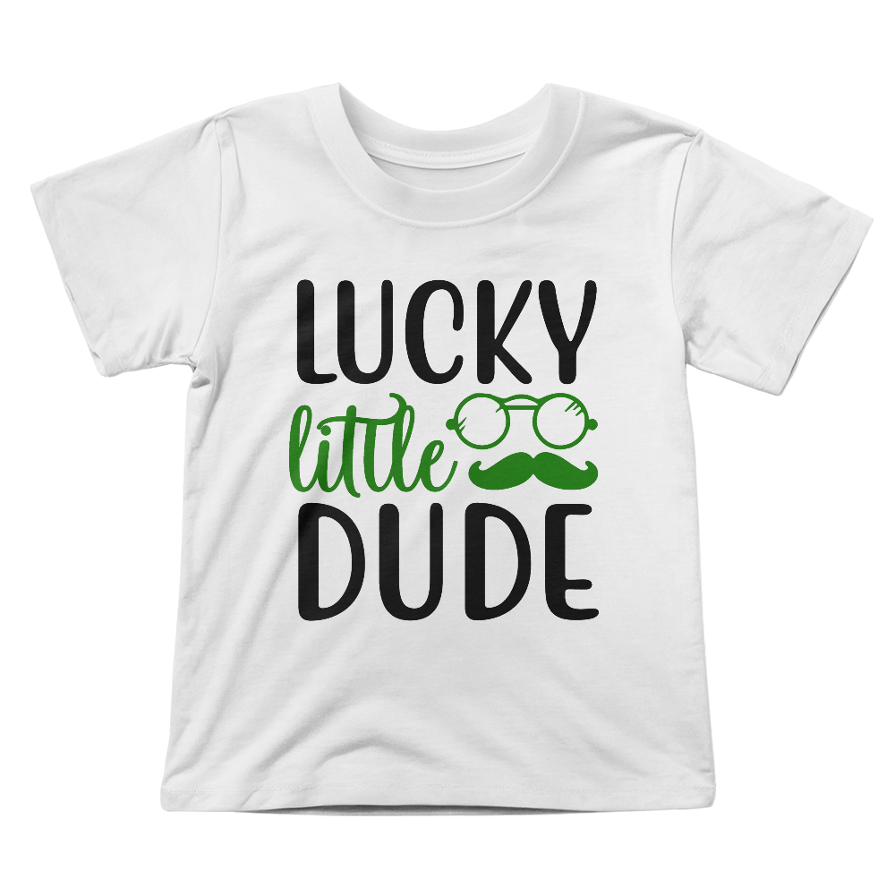 Lucky Little Dude Toddler T-Shirt – St. Patrick's Day Outfit for Boys – Funny Irish Holiday Shirt – Soft Cotton Tee - Mallard Moon Gift Shop