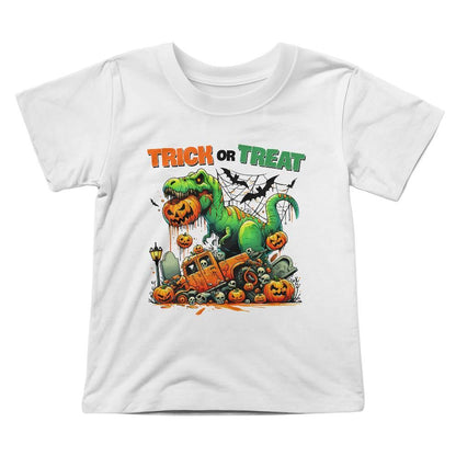 Halloween Monster Dinosaur T-Rex Trick or Treat Toddler Jersey Tee - Mallard Moon Gift Shop