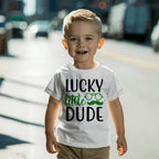 Lucky Little Dude Toddler T-Shirt – St. Patrick's Day Outfit for Boys – Funny Irish Holiday Shirt – Soft Cotton Tee