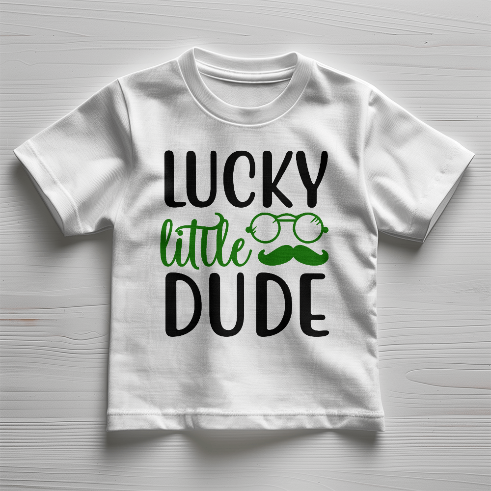 Lucky Little Dude Toddler T-Shirt – St. Patrick's Day Outfit for Boys – Funny Irish Holiday Shirt – Soft Cotton Tee - Mallard Moon Gift Shop