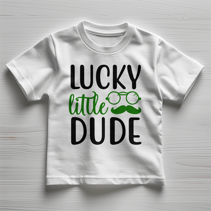 Lucky Little Dude Toddler T-Shirt – St. Patrick's Day Outfit for Boys – Funny Irish Holiday Shirt – Soft Cotton Tee - Mallard Moon Gift Shop