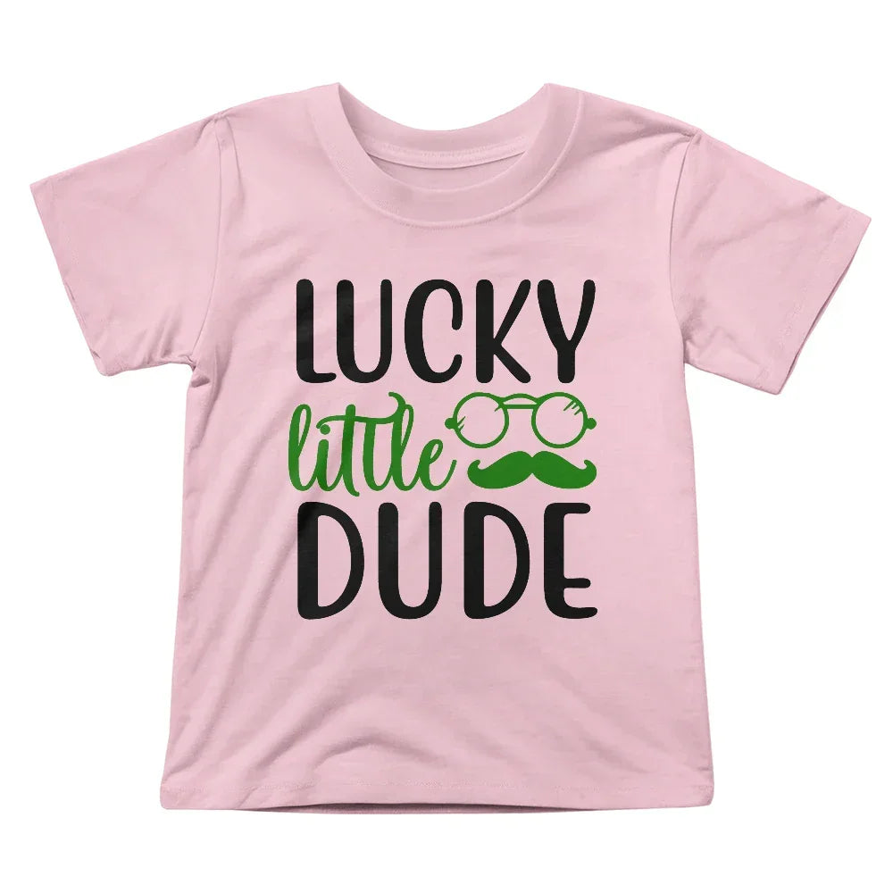 Lucky Little Dude Toddler T-Shirt – St. Patrick's Day Outfit for Boys – Funny Irish Holiday Shirt – Soft Cotton Tee