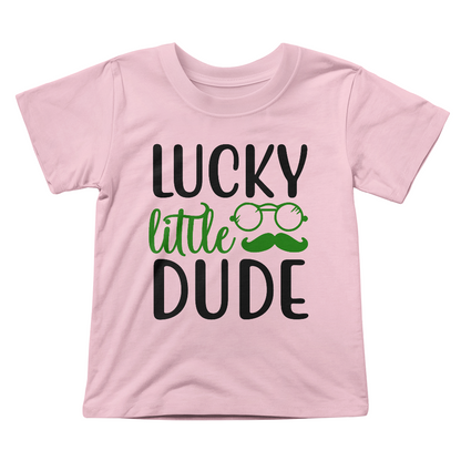 Lucky Little Dude Toddler T-Shirt – St. Patrick's Day Outfit for Boys – Funny Irish Holiday Shirt – Soft Cotton Tee - Mallard Moon Gift Shop