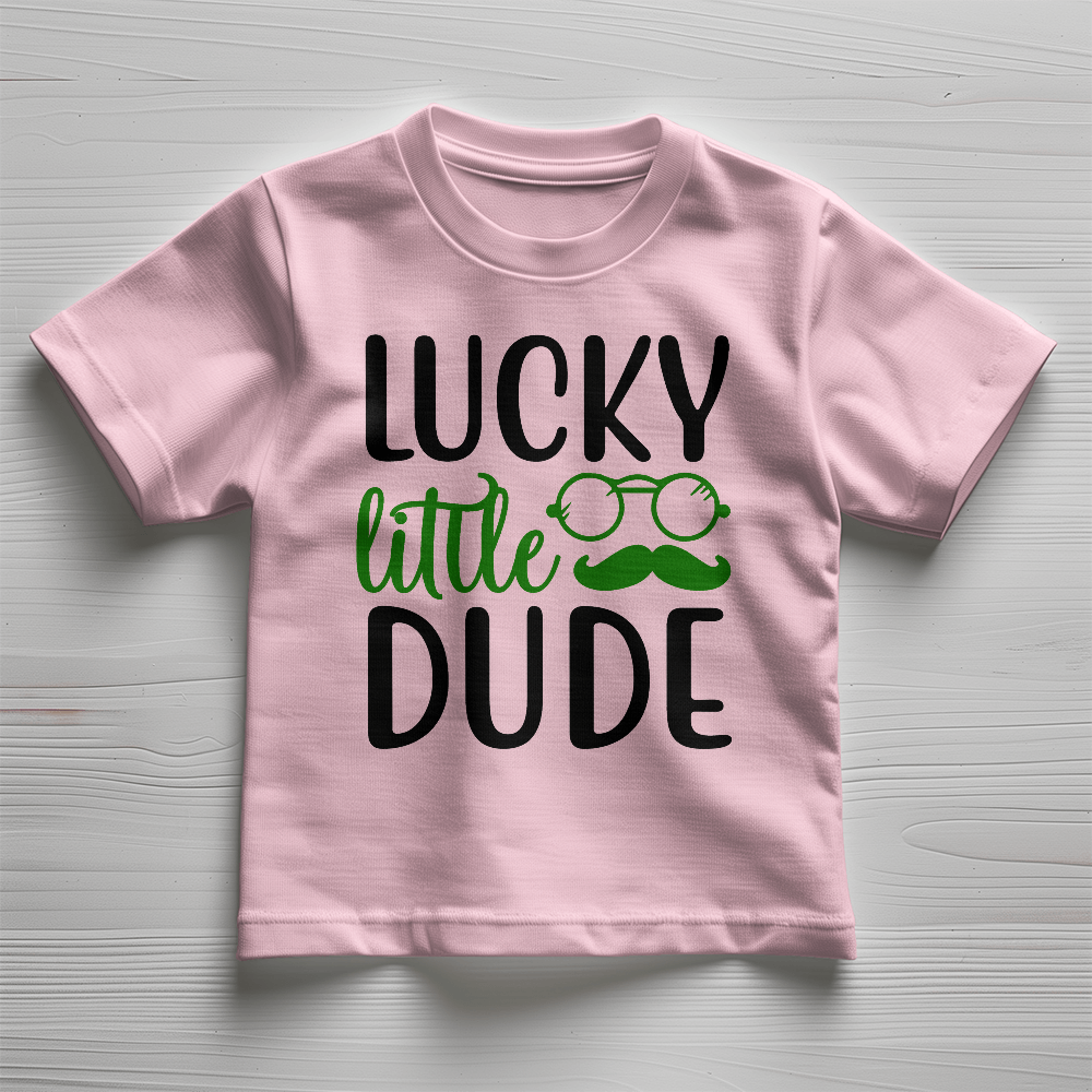Lucky Little Dude Toddler T-Shirt – St. Patrick's Day Outfit for Boys – Funny Irish Holiday Shirt – Soft Cotton Tee - Mallard Moon Gift Shop