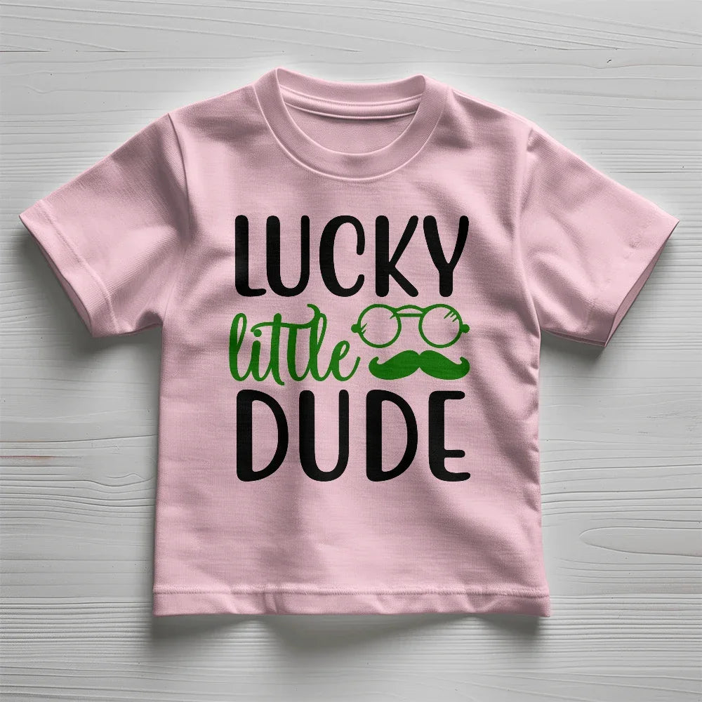 Lucky Little Dude Toddler T-Shirt – St. Patrick's Day Outfit for Boys – Funny Irish Holiday Shirt – Soft Cotton Tee