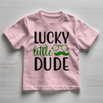 Lucky Little Dude Toddler T-Shirt – St. Patrick's Day Outfit for Boys – Funny Irish Holiday Shirt – Soft Cotton Tee - Mallard Moon Gift Shop