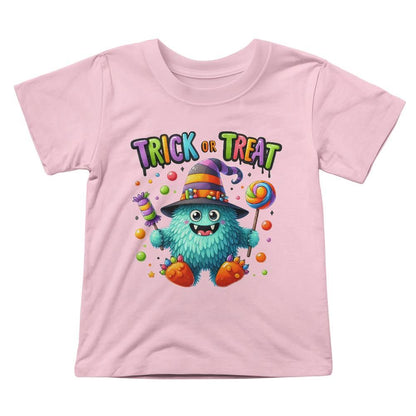 Cute Halloween Candy Monster Trick or Treat Toddler Jersey Tee Shirt - Mallard Moon Gift Shop
