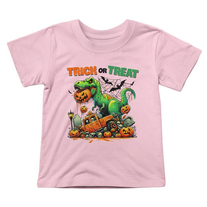 Halloween Monster Dinosaur T-Rex Trick or Treat Toddler Jersey Tee - Mallard Moon Gift Shop