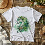 Toddler St. Patrick's Day Unicorn T-Shirt – Cute Irish Fantasy Tee – Soft Cotton Crew Neck Shirt – Lucky Shamrock Design for Girls