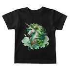 Toddler St. Patrick's Day Unicorn T-Shirt – Cute Irish Fantasy Tee – Soft Cotton Crew Neck Shirt – Lucky Shamrock Design for Girls