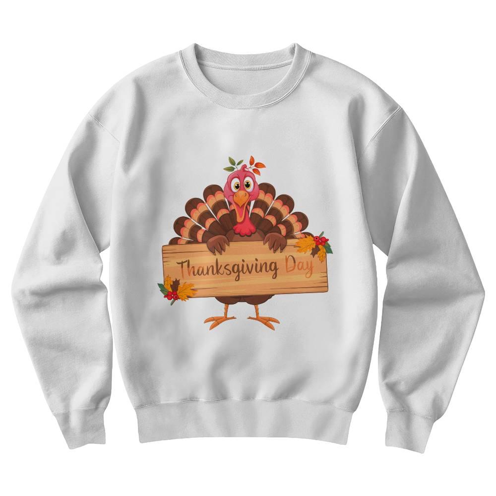 Thanksgiving Day Holiday Turkey Sweatshirt - Mallard Moon Gift Shop