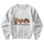 Peace Love Thanksgiving Holiday Sweatshirt