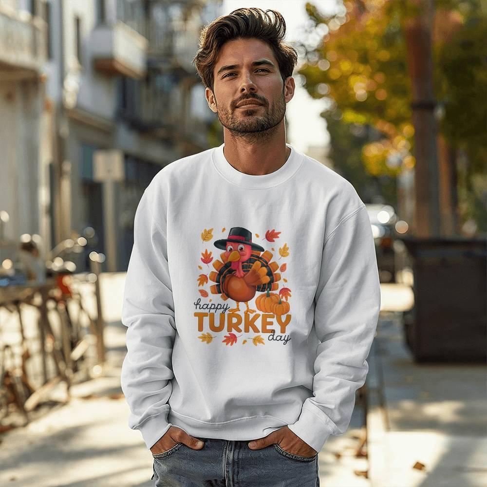 Happy Turkey Day Thanksgiving Sweatshirt - Mallard Moon Gift Shop