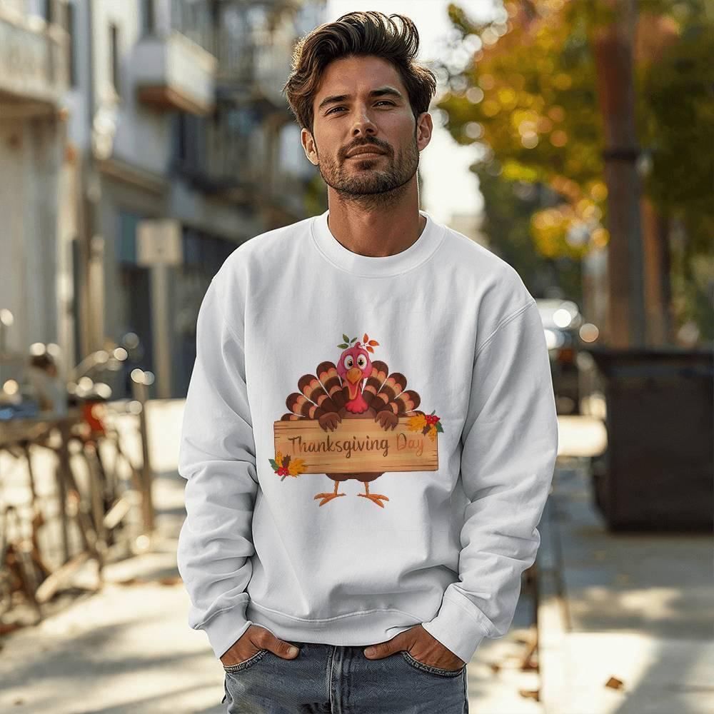 Thanksgiving Day Holiday Turkey Sweatshirt - Mallard Moon Gift Shop