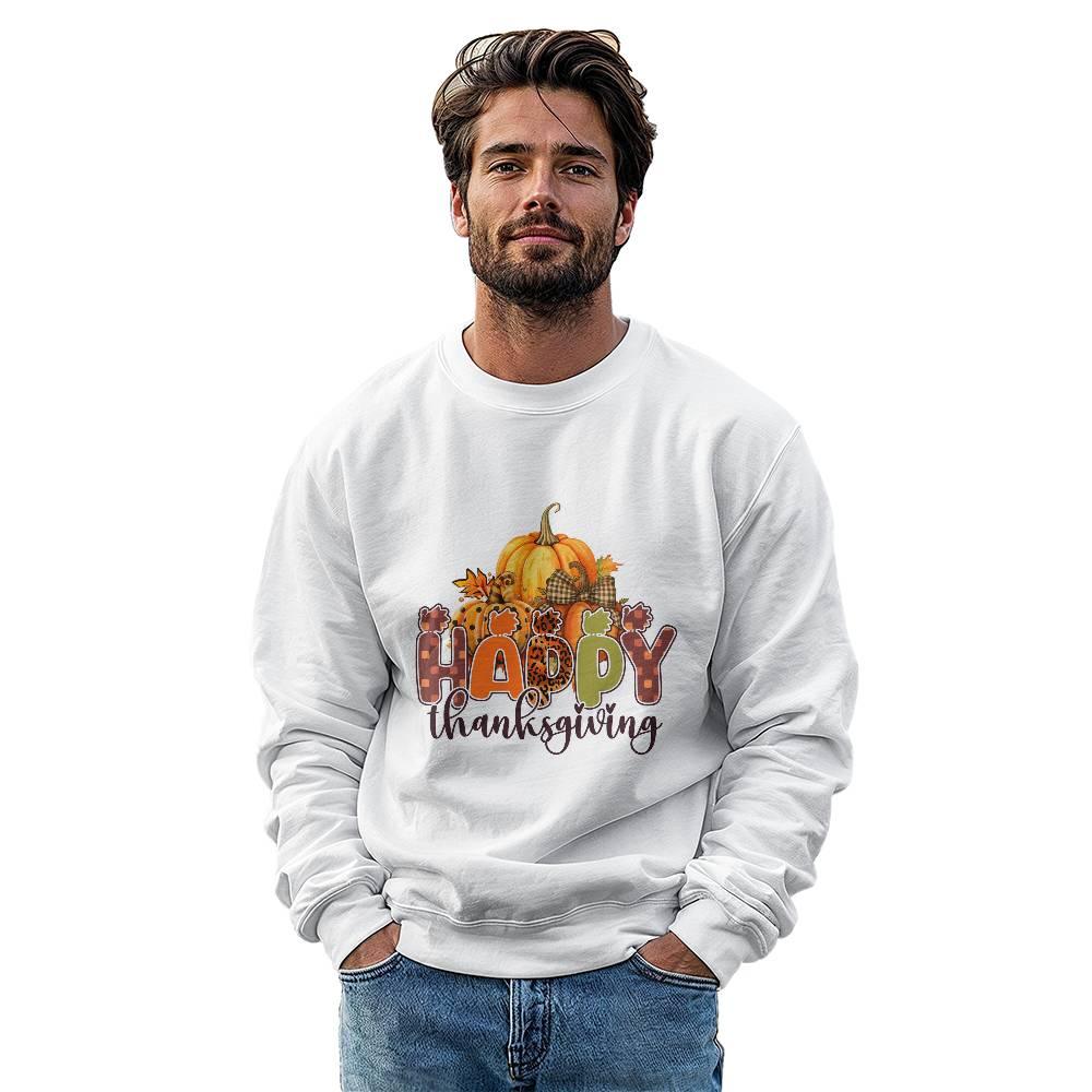 Happy Thanksgiving Holiday Sweatshirt - Mallard Moon Gift Shop
