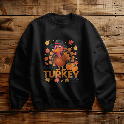 Happy Turkey Day Thanksgiving Sweatshirt - Mallard Moon Gift Shop