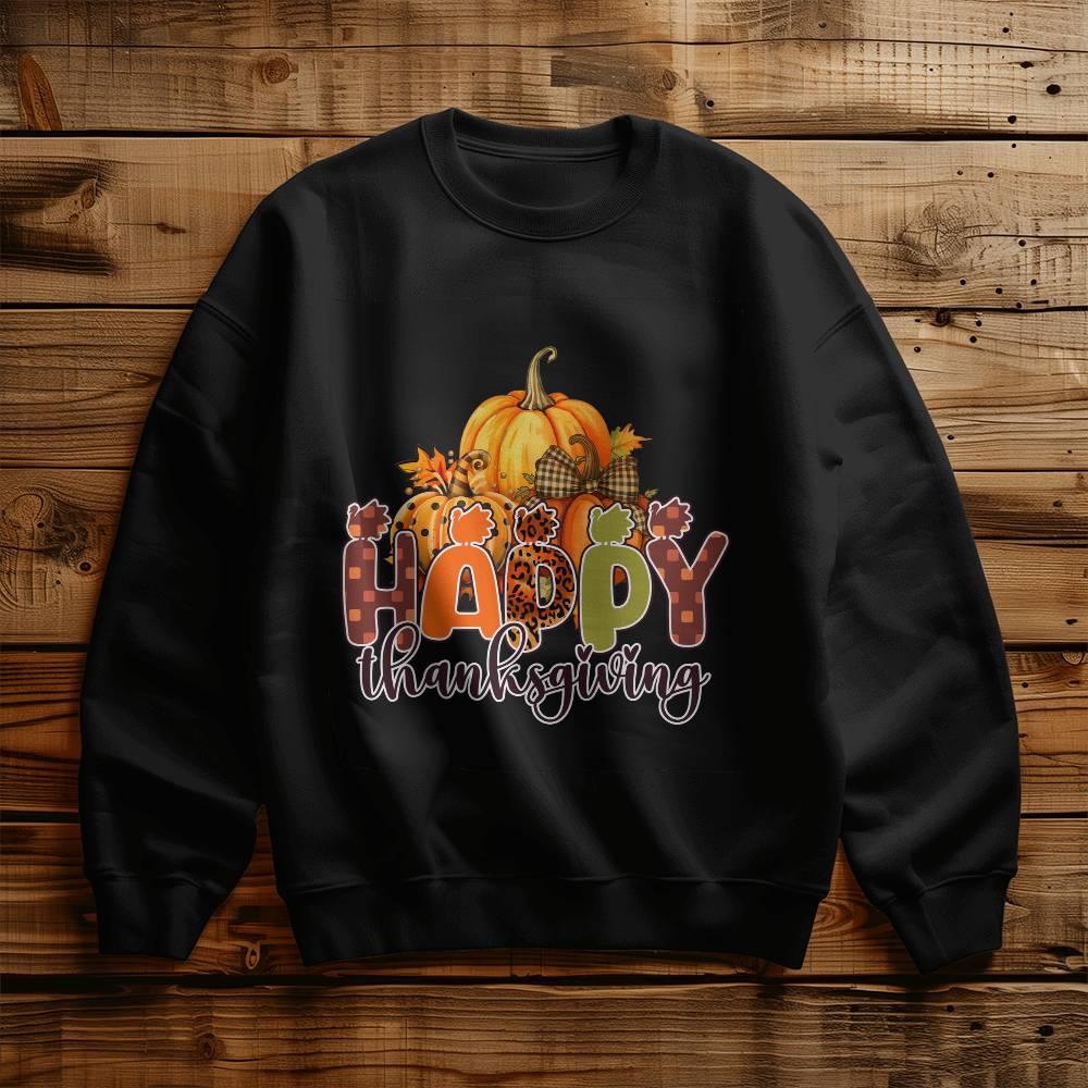 Happy Thanksgiving Holiday Sweatshirt - Mallard Moon Gift Shop
