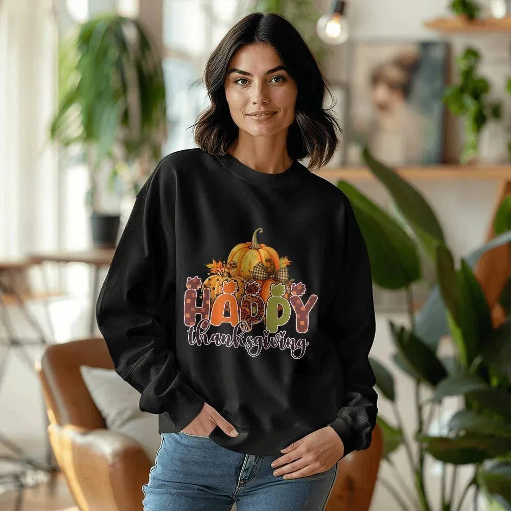 Happy Thanksgiving Festive Holiday Sweatshirt