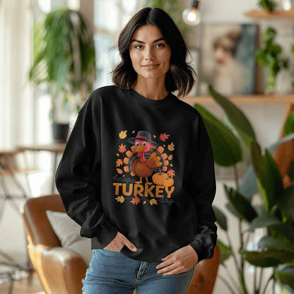 Happy Turkey Day Thanksgiving Sweatshirt - Mallard Moon Gift Shop