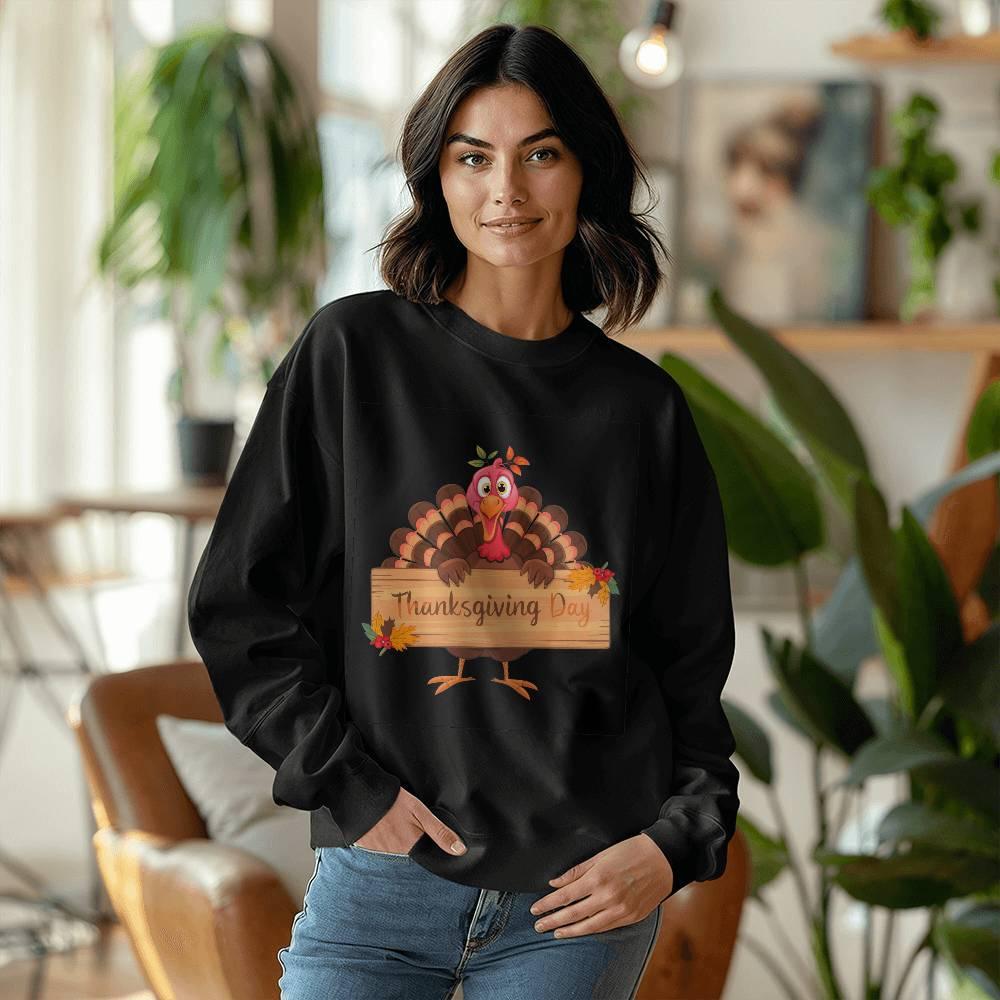 Thanksgiving Day Holiday Turkey Sweatshirt - Mallard Moon Gift Shop