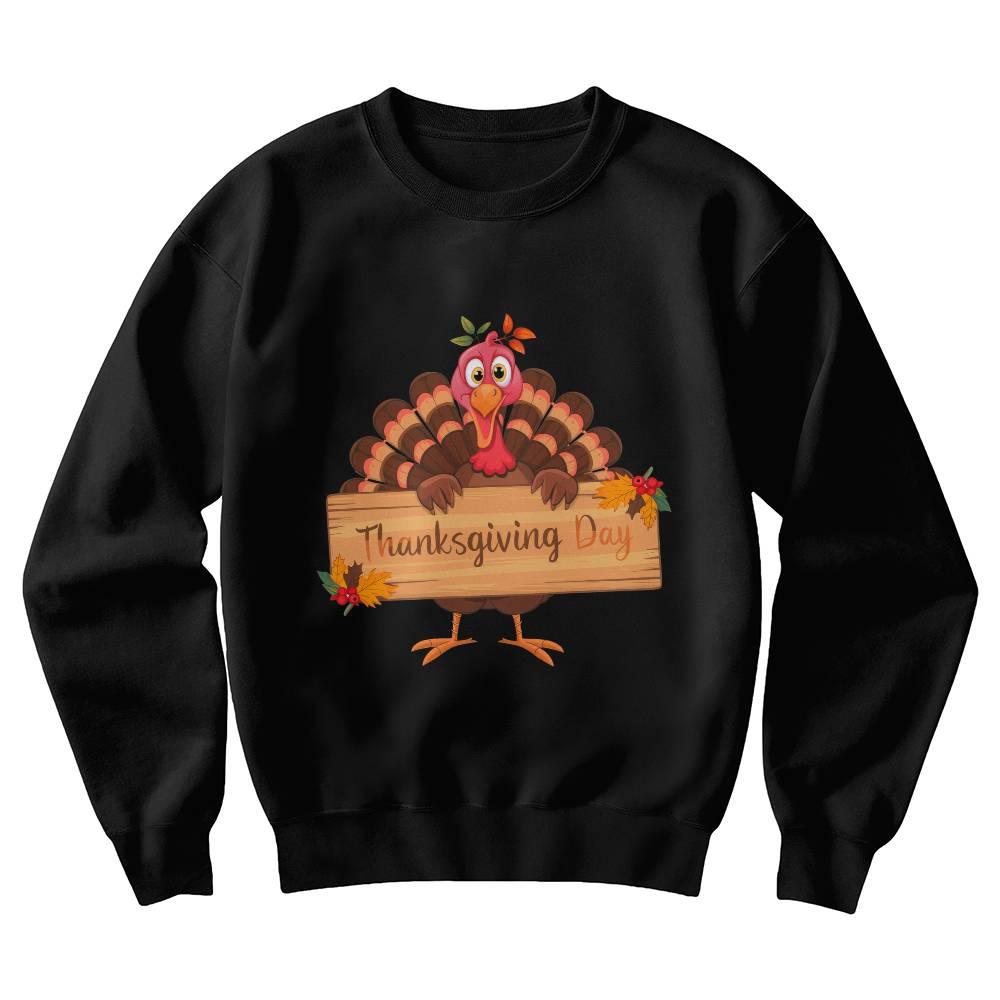Thanksgiving Day Holiday Turkey Sweatshirt - Mallard Moon Gift Shop
