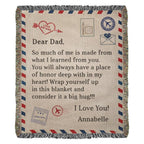 Gift for Dad - Wrap Yourself with this Blanket and Consider it a Big Hug - Personalized Heirloom Woven Blanket
