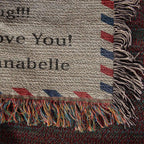 Gift for Dad - Wrap Yourself with this Blanket and Consider it a Big Hug - Personalized Heirloom Woven Blanket