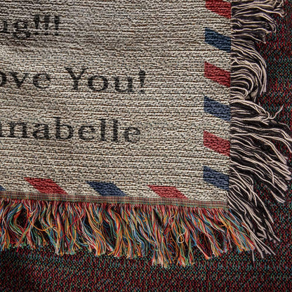 Gift for Dad - Wrap Yourself with this Blanket and Consider it a Big Hug - Personalized Heirloom Woven Blanket - Mallard Moon Gift Shop