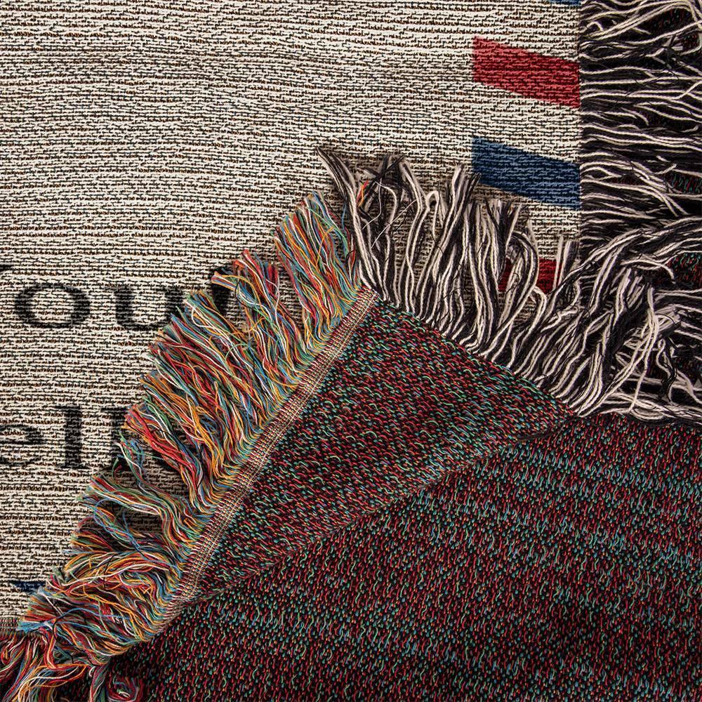 Gift for Dad - Wrap Yourself with this Blanket and Consider it a Big Hug - Personalized Heirloom Woven Blanket
