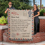 Gift for Dad - Wrap Yourself with this Blanket and Consider it a Big Hug - Personalized Heirloom Woven Blanket