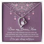 Dear Bonus Mom Thank You for Always Being There Forever Love Heart Pendant Necklace