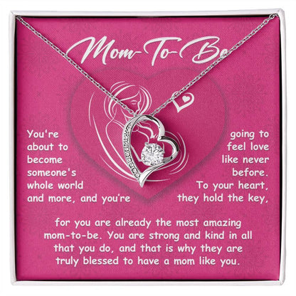Gift for the Mom To Be You Will Soon Be Someone's Whole World Forever Love Heart Pendant Necklace - Mallard Moon Gift Shop