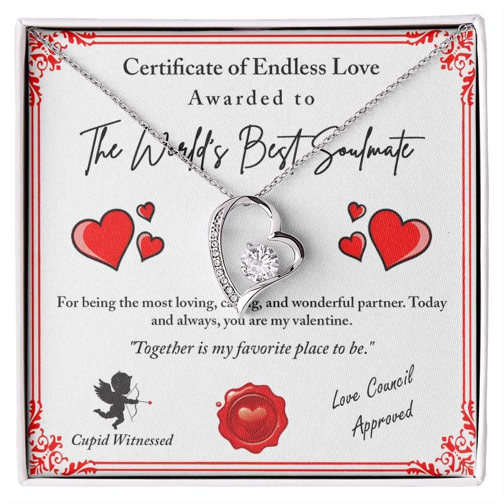To My Valentine: Romantic Love Knot Necklace with Emotional Message