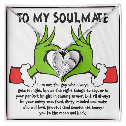 Soulmate Gift - I Am Not the Perfect Knight - Forever Love Pendant Necklace - Mallard Moon Gift Shop