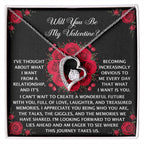 To My Valentine: Romantic Forever Love Necklace with Emotional Message