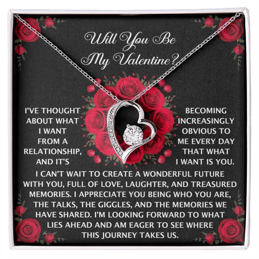 To My Valentine: Romantic Forever Love Necklace with Emotional Message
