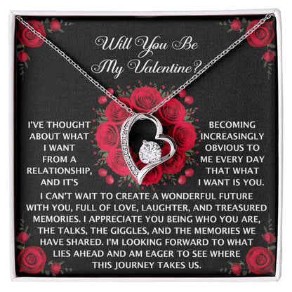 To My Valentine: Romantic Love Knot Necklace with Emotional Message - Mallard Moon Gift Shop