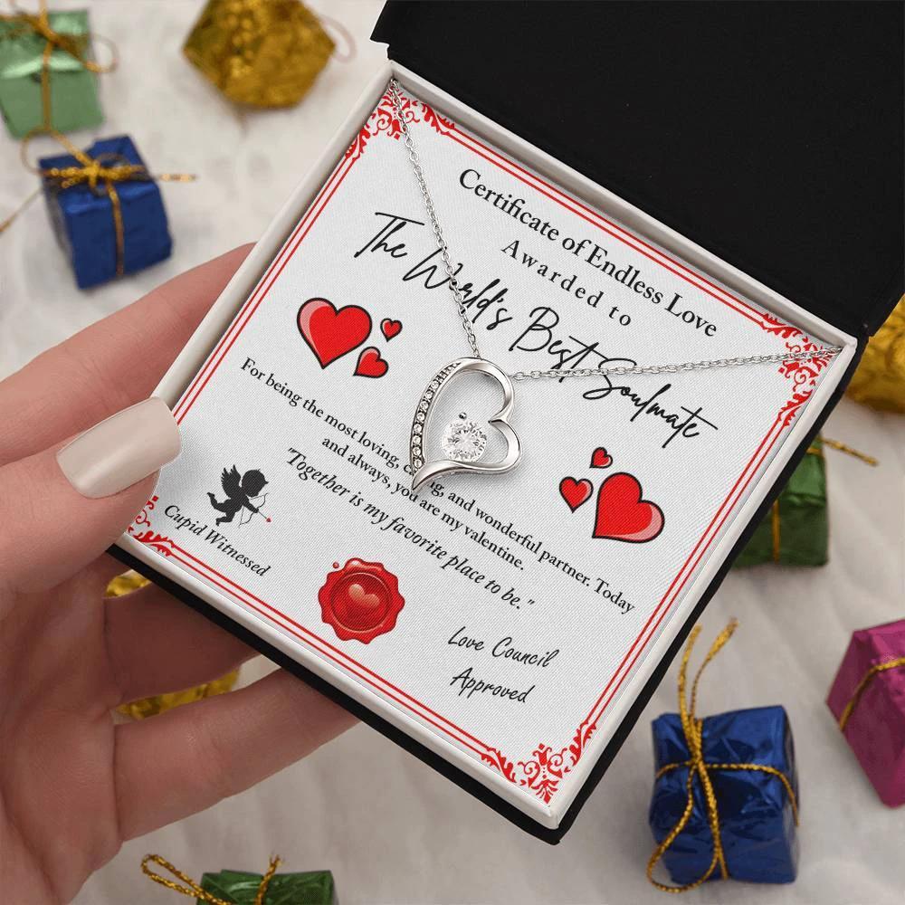 To My Valentine: Romantic Love Knot Necklace with Emotional Message